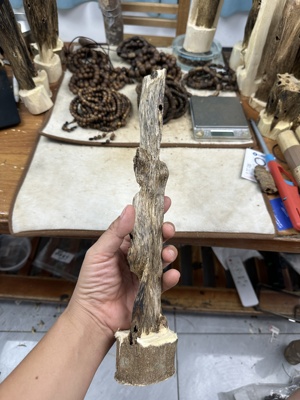 沉香乌身圆叶虫漏老料高油脂摆件花果蜜香奶香凉感十足
