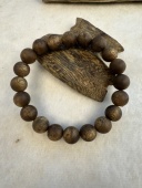 奇楠沉香老料10mm圆珠单圈6.8克 花果蜜香甜凉感十足