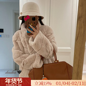 千金奶兔 轻奢高级感 雷克斯整皮獭兔毛保暖立领皮草毛毛外套女冬