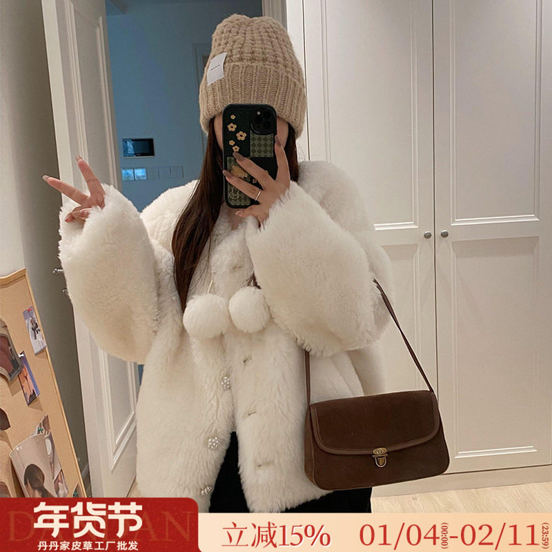 特价奶油雪球冬季新款羊羔毛皮毛一体毛毛外套女韩版年轻短款皮草,女装/女士精品,皮草,淘宝优惠券,粉丝福利购,淘宝优惠卷