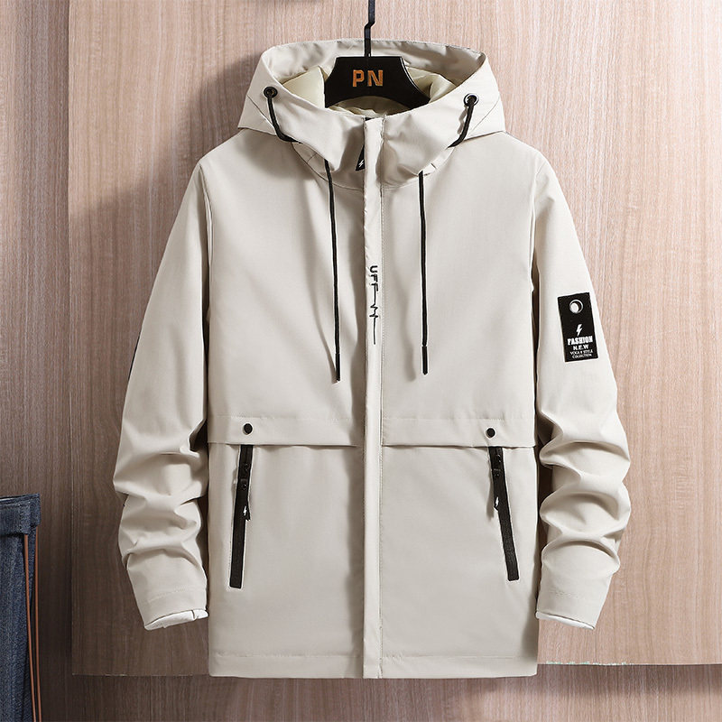 2021 spring and autumn new men's Korean loose casual jacket youth tooling Hooded Jacket