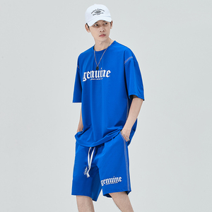 2023夏季新款潮流个性印花装饰美观休闲时尚短袖套装DQC9007-P45图片