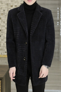 2023冬季商务风新款时尚休闲中长款毛呢大衣外套男JH3393-P165图片