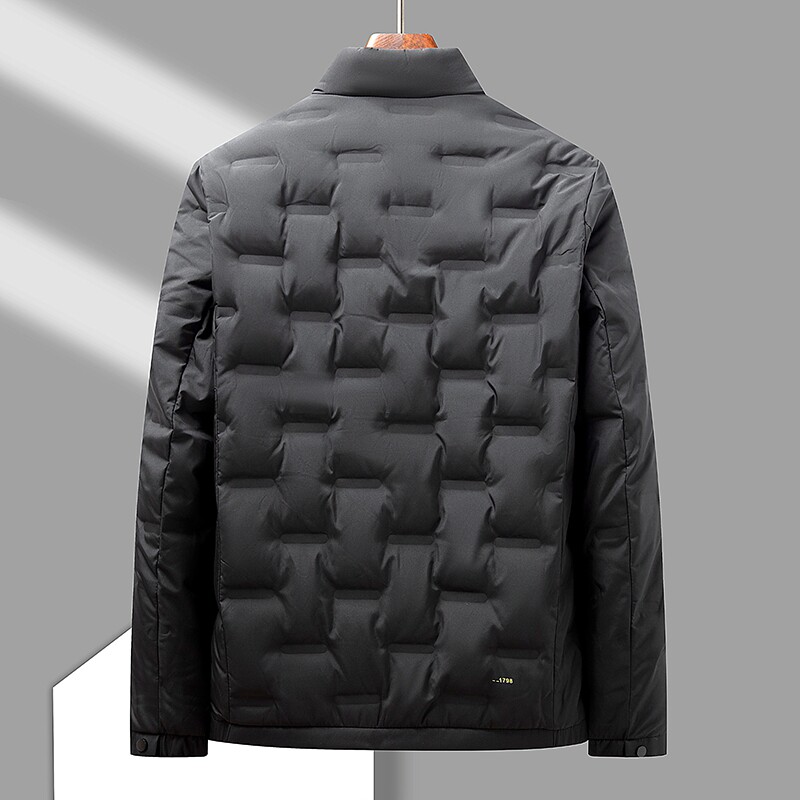 男士短款羽绒服冬季保暖爸爸中老年冬装时尚立领外套HL23126-P170,男装羽绒服,星座1206（原A206）
