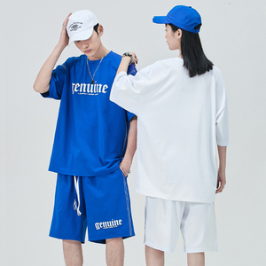 2023夏季新款潮流个性印花装饰美观休闲时尚短袖套装DQC9007-P45图片
