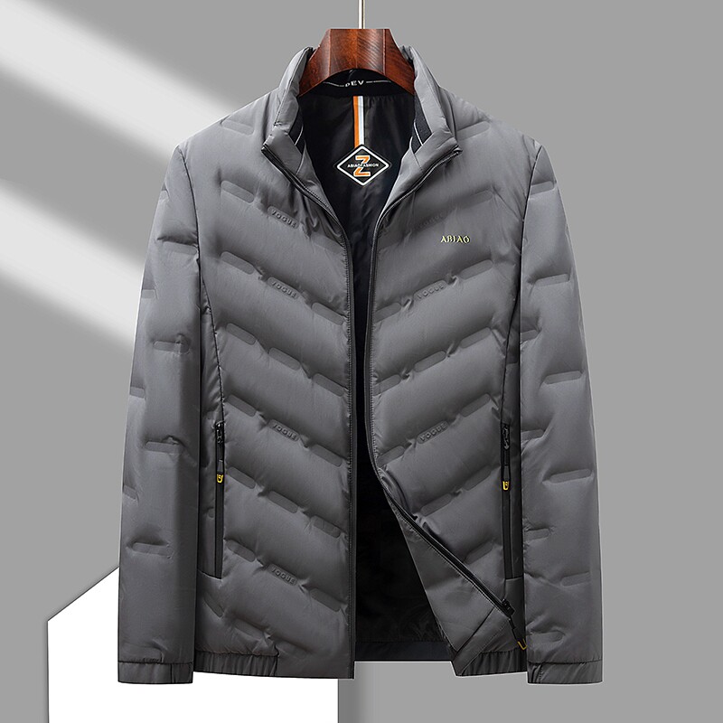 男士短款羽绒服冬季保暖爸爸中老年冬装时尚立领外套HL23126-P170,男装羽绒服,星座1206（原A206）