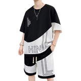 青少年学生男夏季新款休闲时尚百搭宽松短袖短裤套装TZ02317-P60，男装休闲套装，星座1206（原A206）