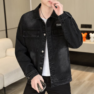 春秋新款翻领外套男休闲宽松青少年夹克JMN7708-P80图片