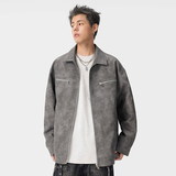 2025秋季新款工装皮衣男机车服外套潮流时尚户外防水GS6521-P85，男装皮衣，星座1206（原A206）
