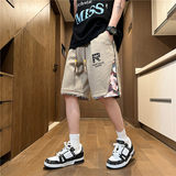2025新款夏季青少年男士韩版针织休闲百搭五分短裤YCGW05-P27，男装牛仔裤，星座1206（原A206）