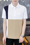 2023夏季新款翻领T恤印花潮流条纹阔版体恤衫polo衫男PL6888-P35，男装Polo衫，星座1206（原A206）
