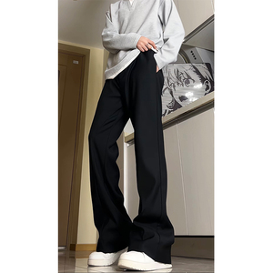 2025美式春季慵懒风垂感拼接裁剪微喇西裤休闲长裤K1671-P45,男装休闲裤,星座1206（原A206）