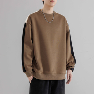 重磅纯色卫衣T恤男宽松春秋款卫衣圆领内搭打底衫男HH8883-P30图片