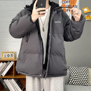 2025冬新款港风棉衣男女情侣假两件宽松连帽加厚棉服WT08有标-P60图片
