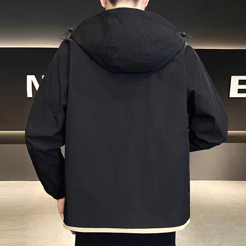 抖音直播2024新款春秋连帽外套开衫高品质夹克男HGC801-P100,男装夹克,星座1206（原A206）