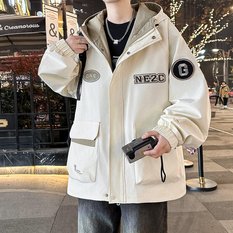 【】春季连帽外套男士宽松潮流夹克学生夹克外套YCGW9919-P75,男装夹克,星座1206（原A206）