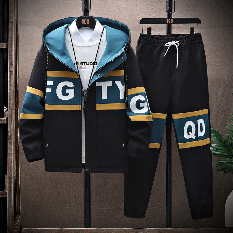 主推款2023春装新款男士套装休闲裤夹克外套两件套TZA20-P95，男装休闲套装，星座1206（原A206）