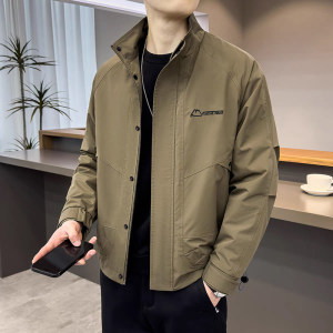 2025秋季新款翻领帅气工装青年夹克百搭时尚潮流上衣GH008-P65,男装夹克,电商A206