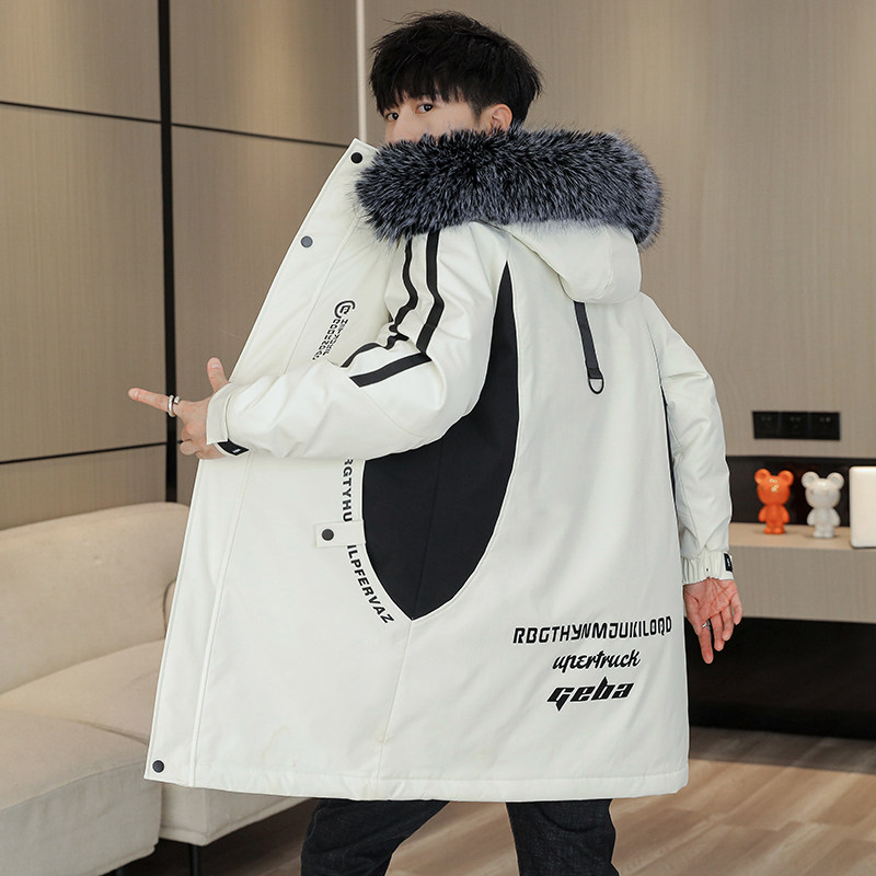 2023毛领款秋冬季外套男兔毛加绒加厚长款男装上衣HY6687-P115，男装棉衣，星座1206（原A206）