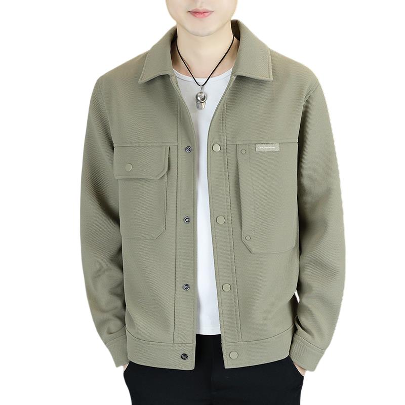 高品质秋冬款毛呢外套翻领休闲夹克刺绣毛呢装HF88090-P140,男装夹克,星座1206（原A206）