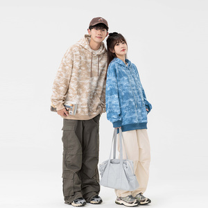 连帽卫衣男生春秋季新款美式潮牌宽松重磅运动帽衫HH8926-P40图片