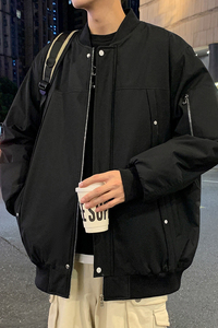 2025冬季男士棉衣户外夹棉飞行夹克加厚棒球领外套GS8206-P90图片