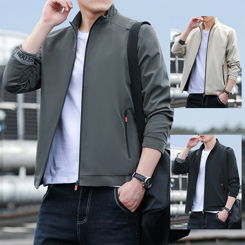 2023秋新款男外套立领休闲韩版潮流男装上衣帅气夹克CSL6618-P30,男装夹克,星座1206（原A206）