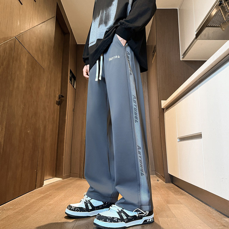 新款夏季直筒休闲百搭潮流冰丝裤84.2涤纶15.8氨伦YCGW01588-P38,男装休闲裤,星座1206（原A206）