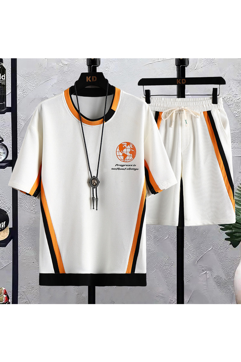 夏季休闲套装男衬衫短袖T恤男装一套短袖五分裤衣服TZ6895-P58,男装休闲套装,星座1206（原A206）