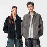 秋冬新款夹克全棉水洗重磅青少年外套日系棒球服上衣GS6392-P105，男装夹克，星座1206（原A206）
