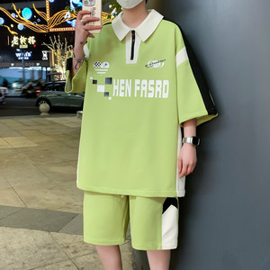 2025新款青少年短裤短袖套装大货以备性比价高HY1818-P55图片