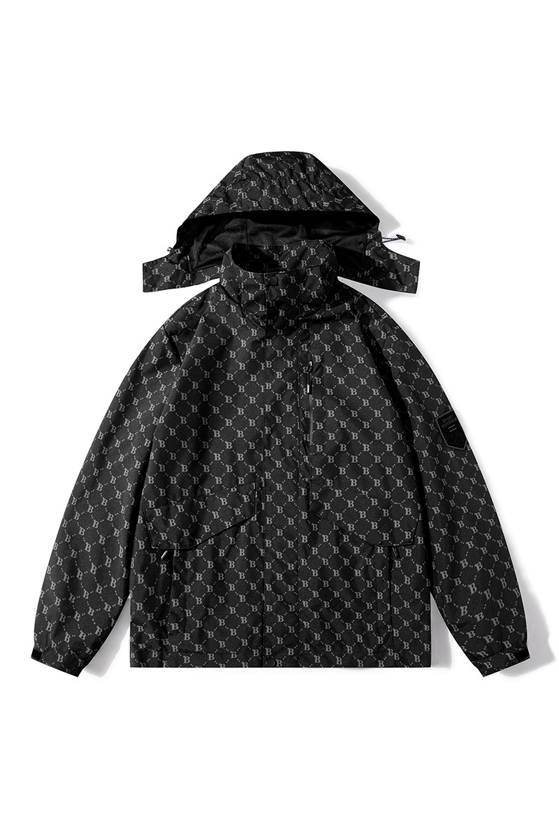 【高质量】春秋季字母情侣冲锋衣夹克男士宽松潮牌外套HS8085-P60,男装夹克,星座1206（原A206）