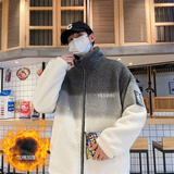 主推情侣款渐变颗粒绒加棉夹克立领羊羔绒外套棉衣K99-P110，男装棉衣，星座1206（原A206）