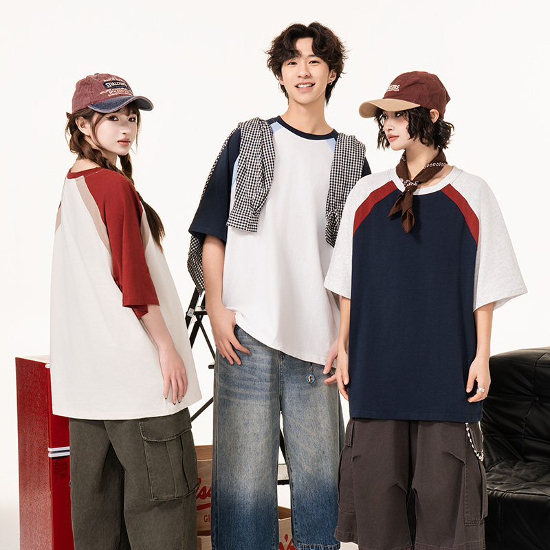 美式运动球服短袖男夏季潮牌重磅纯棉宽松休闲凉感t恤HH5712-P25,男装T恤,星座1206（原A206）