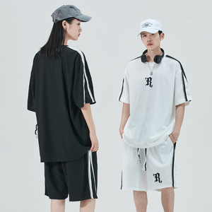2023夏季新款潮流个性印花装饰美观休闲时尚短袖套装DQC9008-P47图片