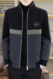 2025秋冬金貂绒翻领毛呢外套青年夹加棉加厚夹克棉服HF8830-P140，男装夹克，星座1206（原A206）