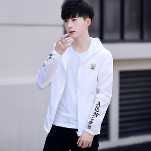 外套夏季新款夹克男防晒衣港风潮流款透气连帽防晒服男F204-P23图片