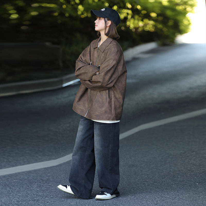 2025秋季新款工装男机车服外套潮流时尚皮衣户外防水GS6521-P85,男装皮衣,星座1206（原A206）