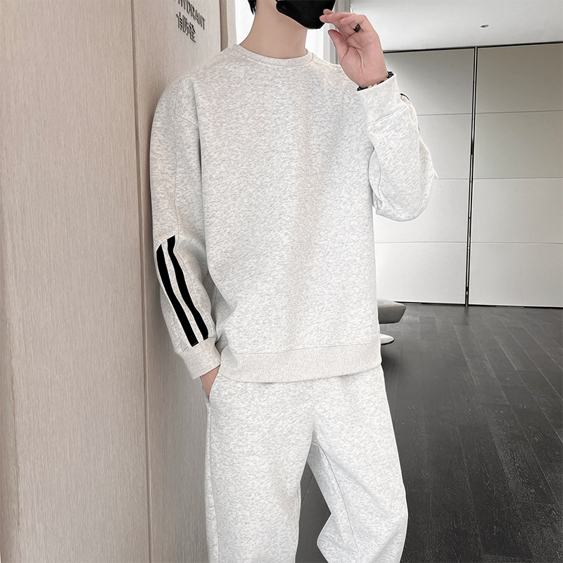 休闲运动套装男春秋季新款潮流重磅宽松舒适卫衣长裤HH9230-P60,男装休闲套装,星座1206（原A206）