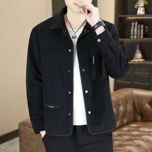 高品质秋冬款毛呢外套翻领休闲夹克刺绣毛呢装 HF88080-P150图片