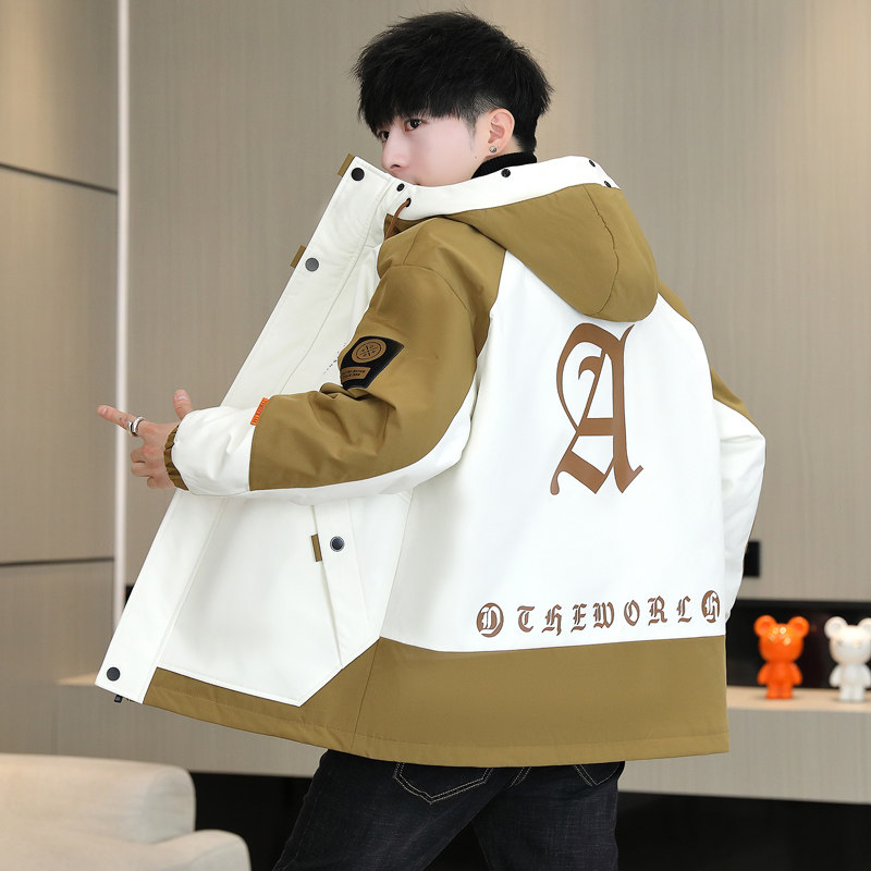 2023新款男士冬季兔毛加绒加厚夹克外套青少年棉衣男JK8802-P83,男装夹克,星座1206（原A206）