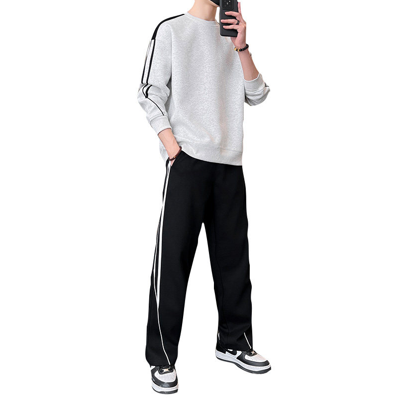 圆领卫衣男套装休闲运动服男一套搭配帅气春秋季外套男HH9231-P60,男装休闲套装,星座1206（原A206）