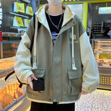 2024春秋新款休闲连帽夹克男宽松青少年外套JM23055-P70，男装夹克，星座1206（原A206）
