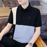 2023夏季新款翻领T恤印花潮流条纹阔版体恤衫polo衫男PL6888-P35，男装Polo衫，星座1206（原A206）