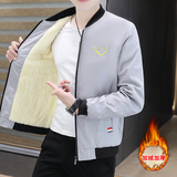 2021外套男新款潮流帅气修身棒球服秋装男夹克上衣JK243加绒-P35，男装夹克，星座1206（原A206）