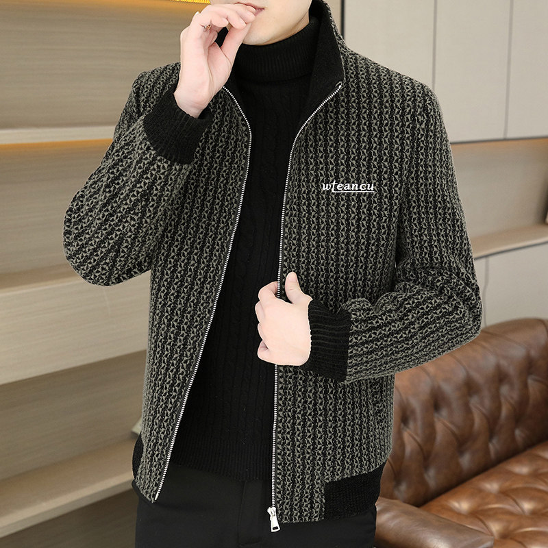 2025秋冬金貂绒翻领毛呢外套青年夹加棉加厚夹克棉服HF8825-P140,男装夹克,星座1206（原A206）