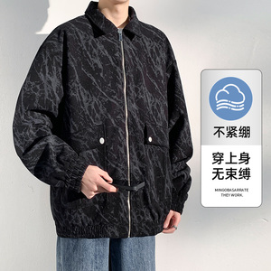春秋季韩版潮流大码M-8XL男装夹克休闲百搭工装外套 YY2517-P80图片