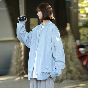 2025新款飞行夹克棒球服男美式宽松潮牌韩版二开公版GS6586-P75图片