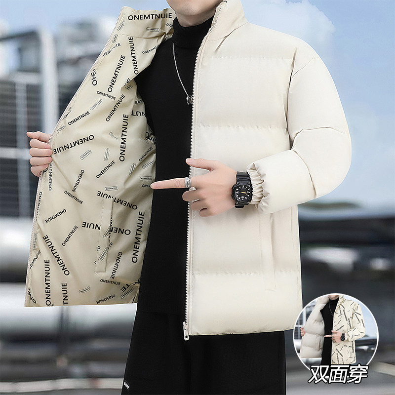 新款主推双面穿棉衣外套男装加厚保暖棉服宽松百搭立领御寒-P50图片