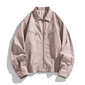 秋冬新款夹克全棉水洗重磅青少年外套日系棒球服上衣GS6392-P105图片